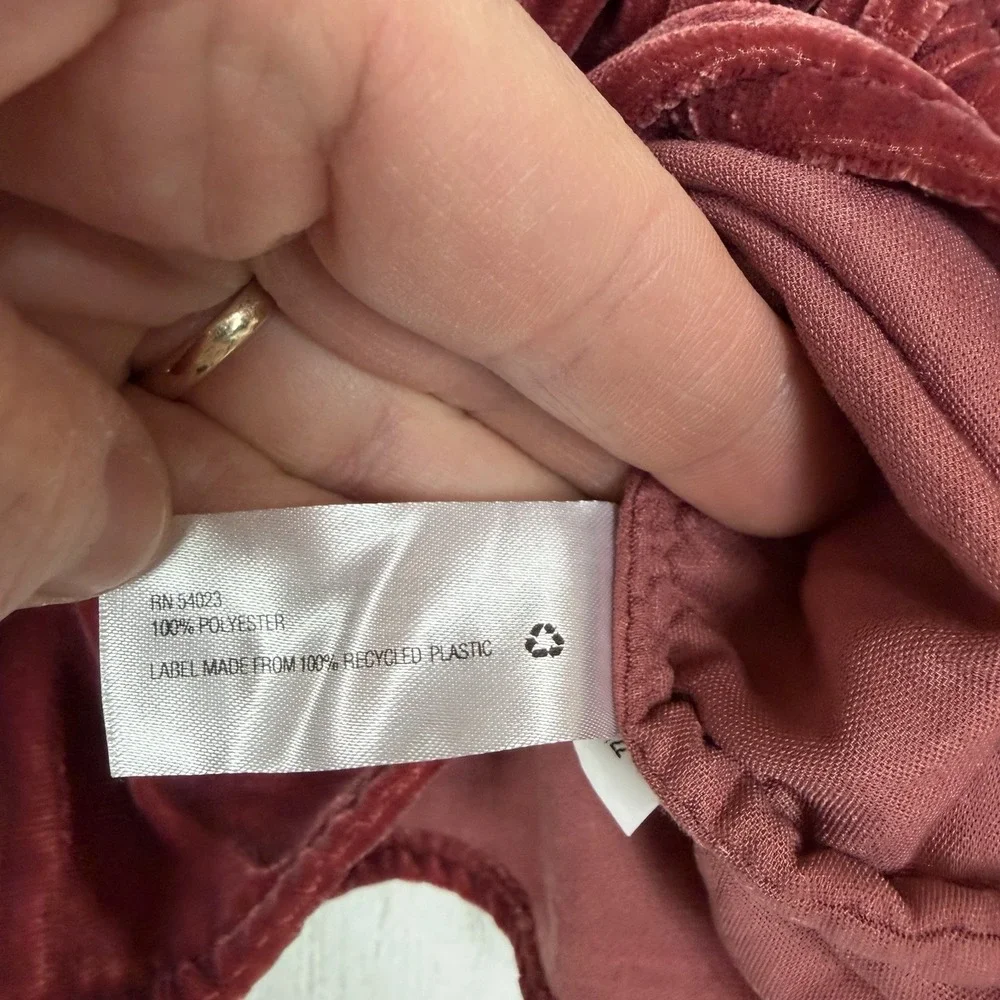 Banana‎ Republic Baby Top Velvet Ruffle Sleeves Hem Rust Color Princess 3-6 Mo